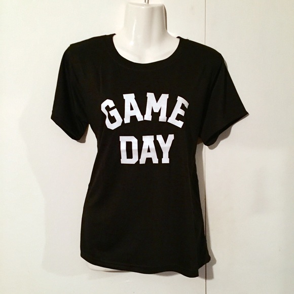 Black Game Day Graphic Tee T-Shirt Football New - Picture 5 of 7